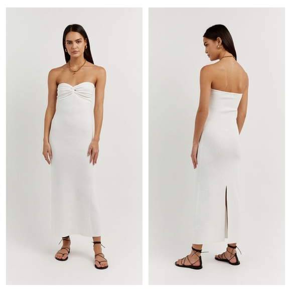 DISSH Dresses & Skirts - Dissh Anika Off White Knit Midi Size XS